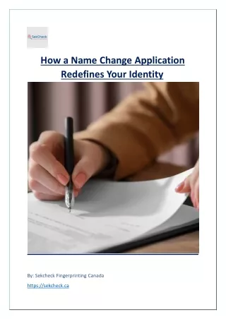 How a Name Change Application Redefines Your Identity