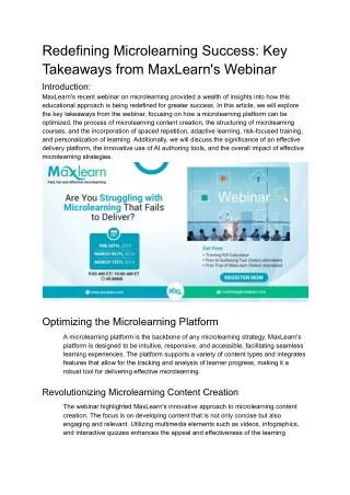 Redefining Microlearning Success_ Key Takeaways from MaxLearn's Webinar