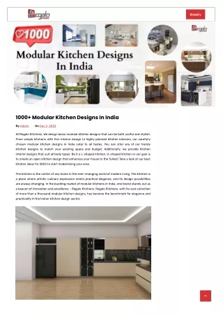 1000  Modular Kitchen Designs In India