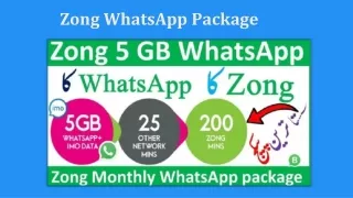 Zong Whatsapp Packages