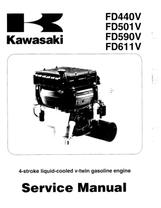 Kawasaki FD440V 4-Storke Liquid-Cooled V-Twin Gasoline Engine Service Repair Manual