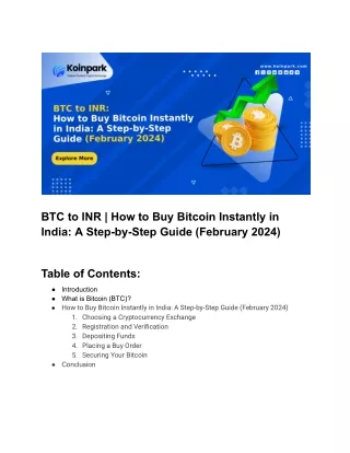 BTC to INR _ How to Trade Bitcoin (BTC) to Indian Rupee (INR)  in india