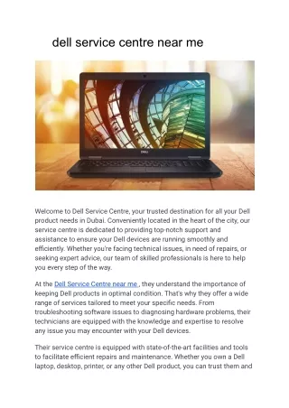 dell service centre near me