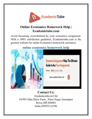 Online Economics Homework Help | Ecademictube.com