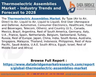 Thermoelectric Assemblies Market