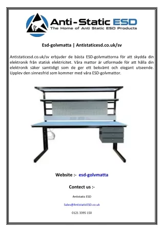 Esd-golvmatta  Antistaticesd.co.uk sv