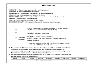 Kioti Daedong DK45SC Tractor Parts Catalogue Manual