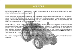 Kioti Daedong LX500L Tractor Operator manual (German)