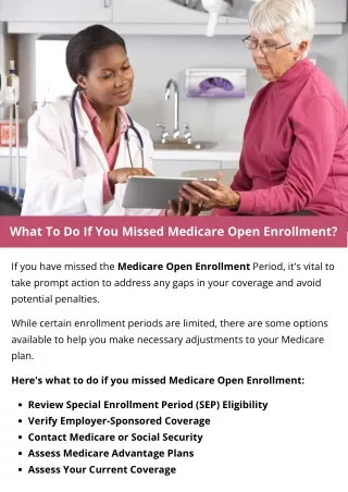 What To Do If You Missed Medicare Open Enrollment?