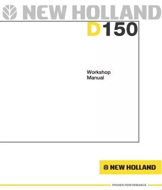 New Holland D150 Crawler Dozer Service Repair Manual