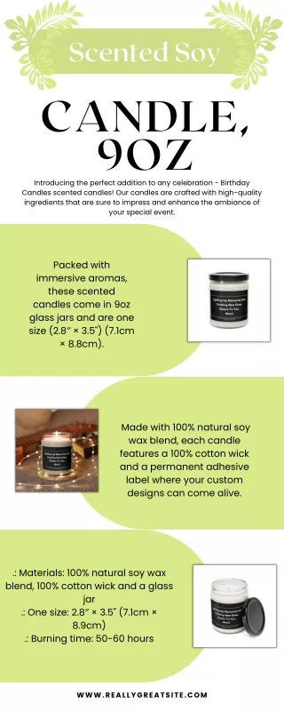 Scented Soy Candle, 9oz