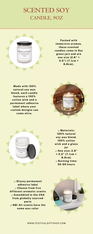 Scented Soy Candle, 9oz