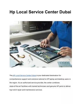 Hp Local Service Center Dubai