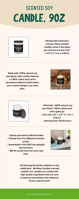 Scented Soy Candle, 9oz