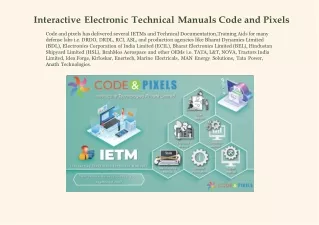 Interactive-Electronic-Technical-Manuals Code and Pixels