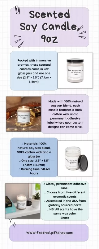 Scented Soy Candle, 9oz