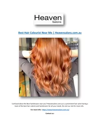 best hair colourist near me