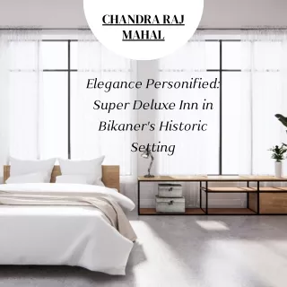 Elegance Personified Super Deluxe Inn in Bikaner's Historic Setting