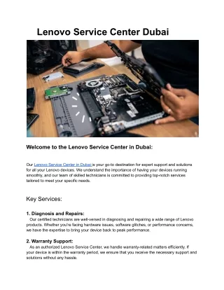 Lenovo Service Center Dubai