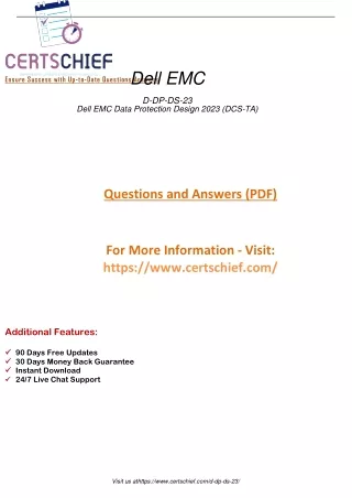 Dell EMC D-DP-DS-23 Exam Master Data Protection Design 2023 with DCS-TA Certification - Boost Your Career Now