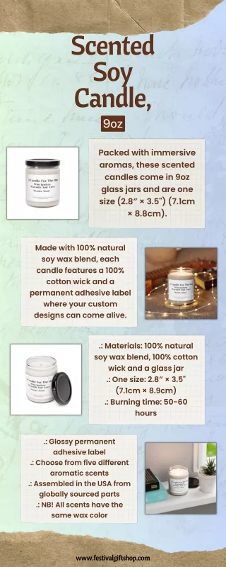 Scented Soy Candle, 9oz
