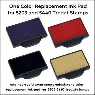 One Color Replacement Ink Pad for 5203 and 5440 Trodat Stamps