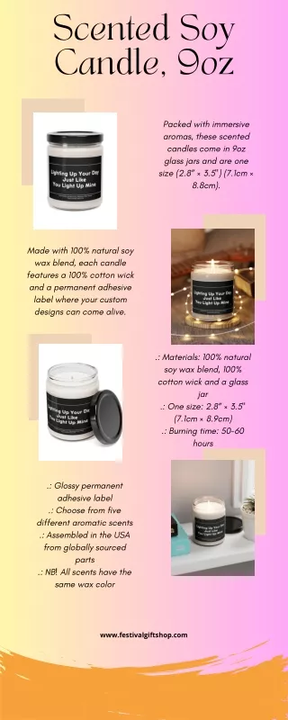 Scented Soy Candle, 9oz