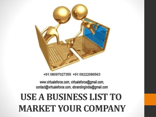 USE A BUSINESS LIST TO MARKET YOUR COMPANY