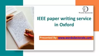 IEEE paper writing service in Oxford