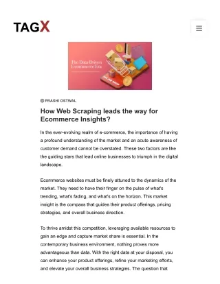 How Web Scraping leads the way for Ecommerce Insights