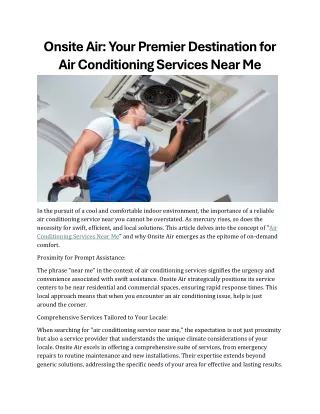 AIR CONDITIONING SERVICE NEAR ME