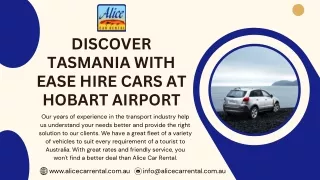 Discover Tasmania with Ease Hire Cars at Hobart Airport