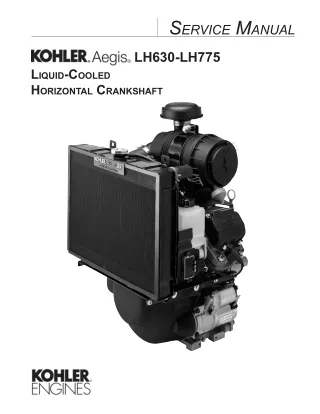 Kohler Aegis LH690 liquid cooled horizontal crankshaft engine Service Repair Manual