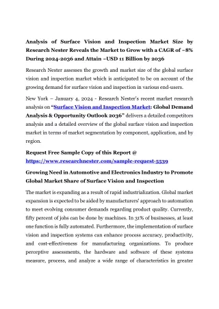 Surface Vision and Inspection Market