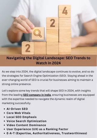 Navigating the Digital Landscape: SEO Trends to Watch in 2024