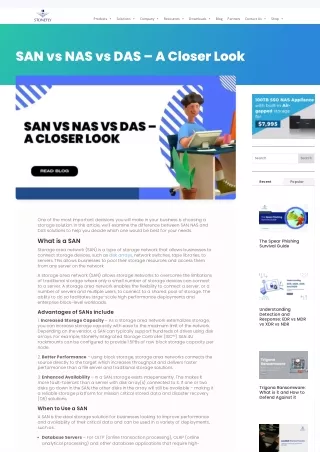 Storage Strategies Unveiled: A Comprehensive Guide to SAN vs NAS vs DAS