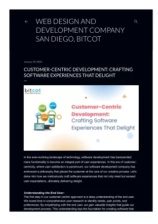 Customer-Centric Development Crafting Software Experiences That Delight