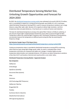 Distributed Temperature Sensing Market Size and Forecasts 2024 - 2033