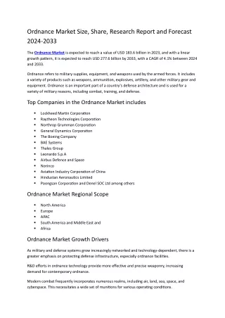 Ordnance Market Size