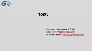 TOEFL coaching in Hyderabad