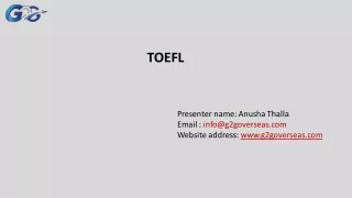 TOEFL coaching in Hyderabad