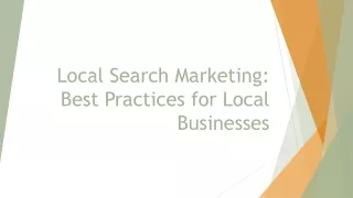 Local Search Marketing