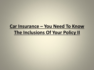 Car Insurance - Understand your coverage