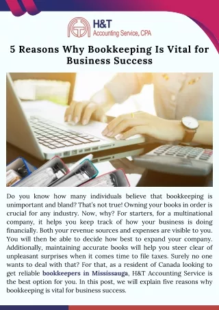 5 Reasons Why Bookkeeping Is Vital for Business Success