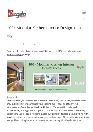 100  Modular Kitchen Interior Design Ideas