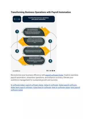 Transforming Business Operations with Payroll Automation
