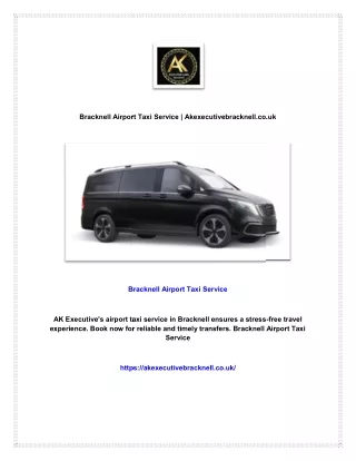 Bracknell Airport Taxi Service | Akexecutivebracknell.co.uk