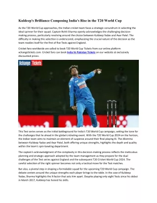 Kuldeep's Brilliance Composing India's Rise in the T20 World Cup