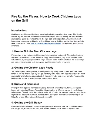 Fire Up the Flavor_ How to Cook Chicken Legs on the Grill - Google Docs