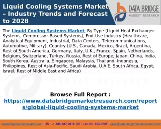 Liquid Cooling Systems Market